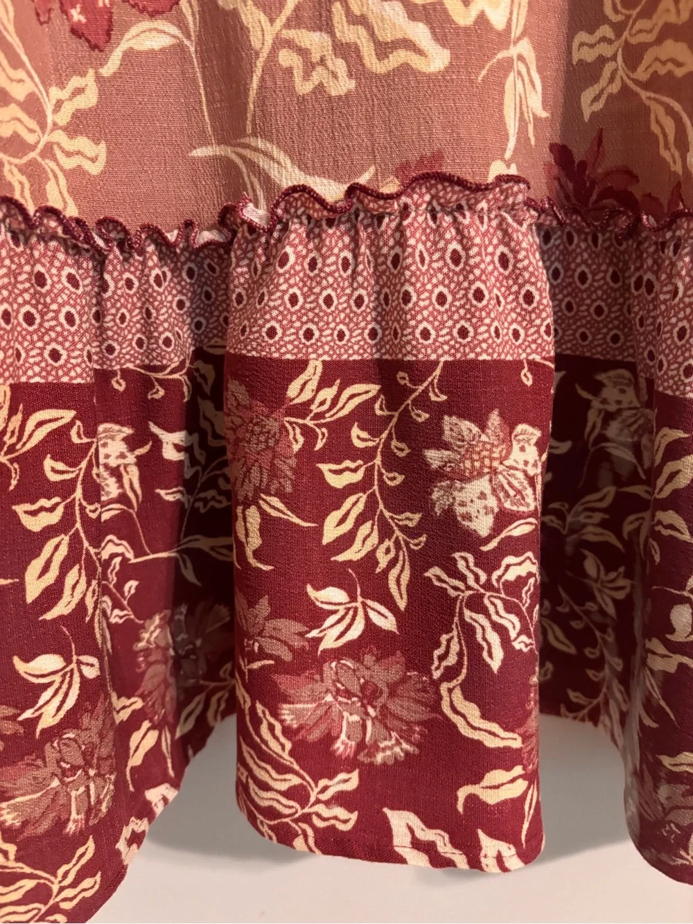 Lucky Brand Flutter sleeve Midi Floral Dress - Picture 10 of 13